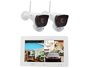 4 Channel 1296p Wireless Surveillance System with Android/iOS App, Wireless Security System, CM795755